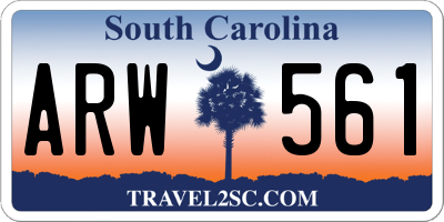 SC license plate ARW561