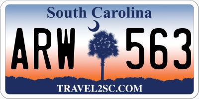 SC license plate ARW563