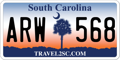 SC license plate ARW568