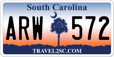SC license plate ARW572