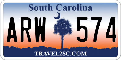 SC license plate ARW574