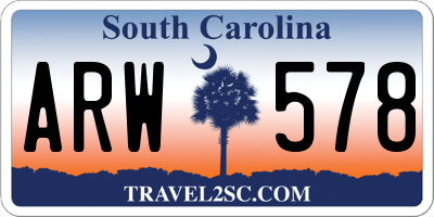 SC license plate ARW578