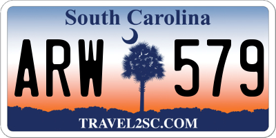 SC license plate ARW579