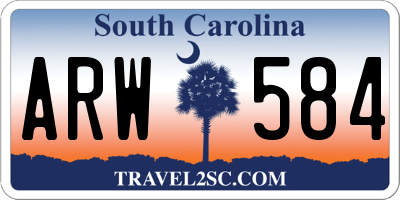 SC license plate ARW584