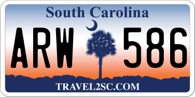 SC license plate ARW586