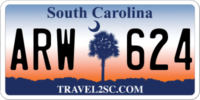 SC license plate ARW624