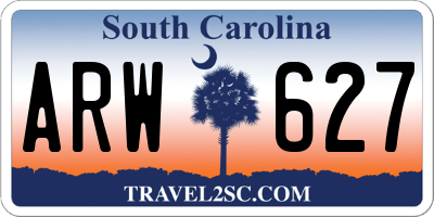 SC license plate ARW627