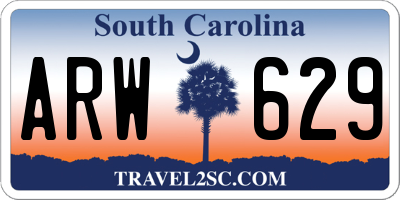 SC license plate ARW629