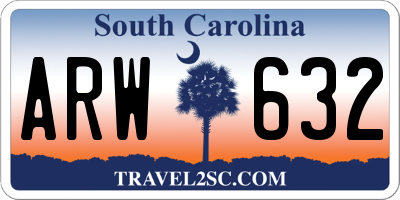 SC license plate ARW632