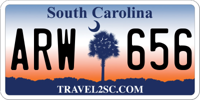 SC license plate ARW656