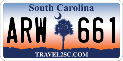 SC license plate ARW661