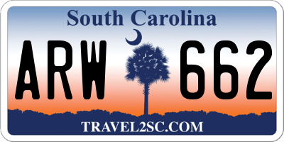 SC license plate ARW662
