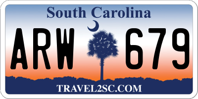 SC license plate ARW679