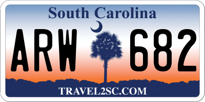 SC license plate ARW682