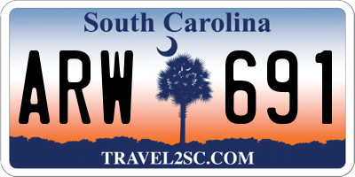 SC license plate ARW691
