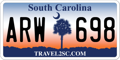 SC license plate ARW698