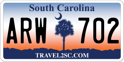 SC license plate ARW702