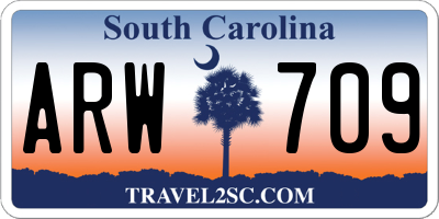 SC license plate ARW709