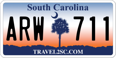 SC license plate ARW711