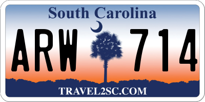 SC license plate ARW714