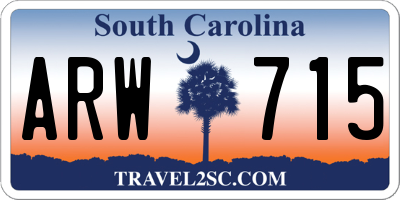 SC license plate ARW715