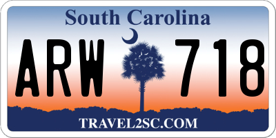 SC license plate ARW718