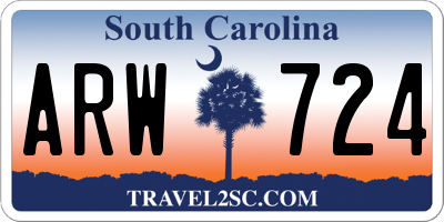 SC license plate ARW724