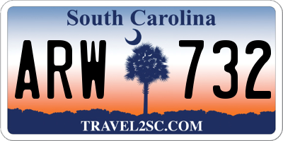 SC license plate ARW732