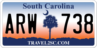 SC license plate ARW738