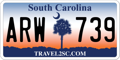 SC license plate ARW739