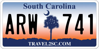 SC license plate ARW741