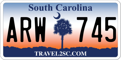 SC license plate ARW745