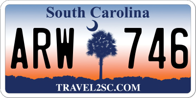 SC license plate ARW746