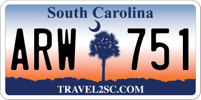 SC license plate ARW751