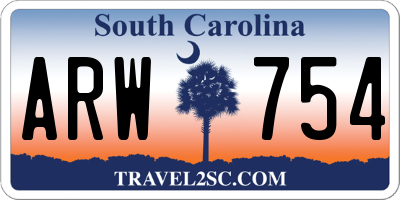 SC license plate ARW754