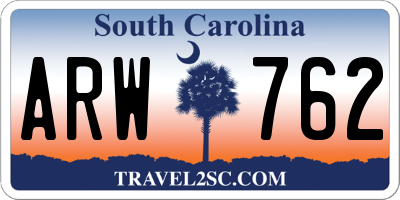SC license plate ARW762