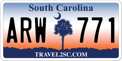SC license plate ARW771