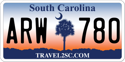 SC license plate ARW780