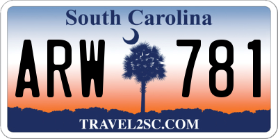 SC license plate ARW781