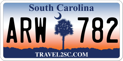 SC license plate ARW782