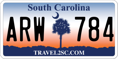 SC license plate ARW784