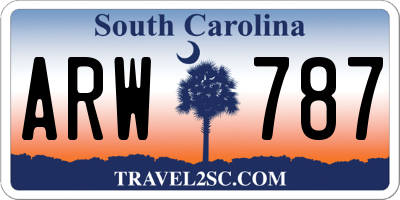 SC license plate ARW787