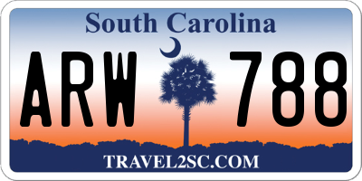 SC license plate ARW788