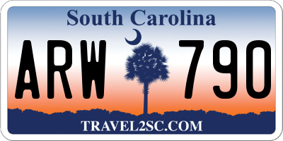 SC license plate ARW790