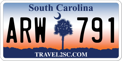 SC license plate ARW791