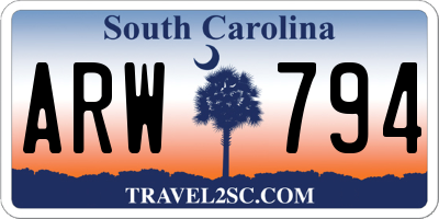 SC license plate ARW794