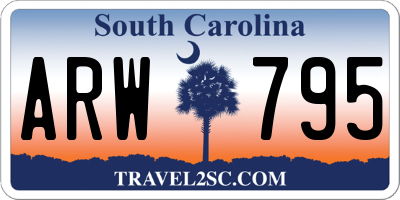 SC license plate ARW795