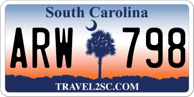 SC license plate ARW798