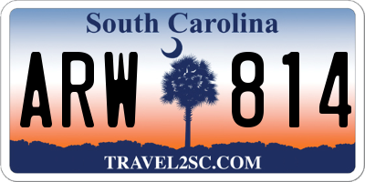 SC license plate ARW814