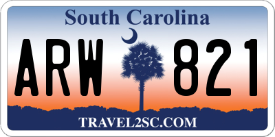 SC license plate ARW821
